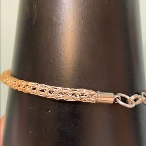 Hand knit with sterling silver wire!